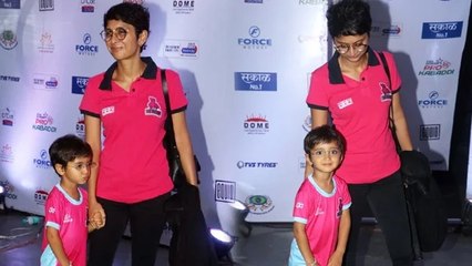 Aamir Khan's Wife Kiran Rao With Son @ Pro Kabaddi 2016 Opening Ceremony