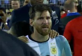 Maç bitti Messi gözyaşlarına boğuldu