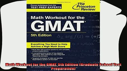 different   Math Workout for the GMAT 5th Edition Graduate School Test Preparation