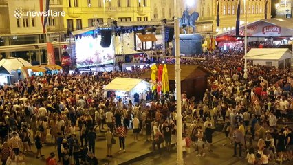 Disappointed Croatia fans leave main square in Zagreb