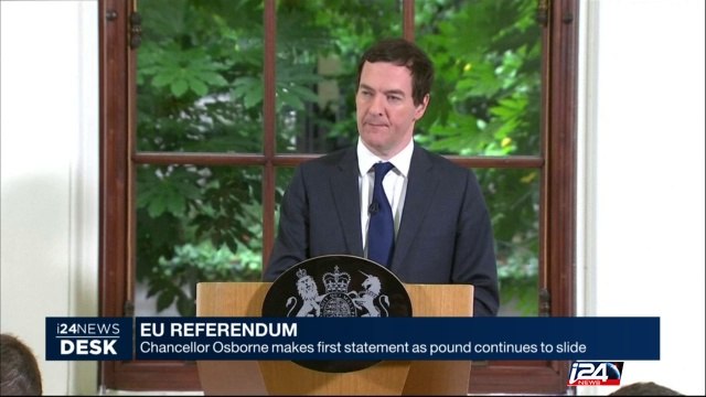 06/27: EU Referendum: Chancellor Osborne makes first statement as pound continues to slide