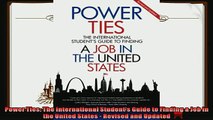 behold  Power Ties The International Students Guide to Finding a Job in the United States