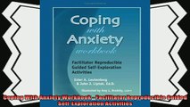 different   Coping With Anxiety Workbook  Facilitator Reproducible Guided SelfExploration Activities