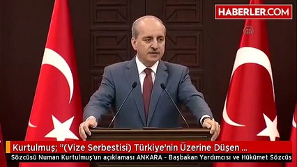 Kurtulmuş: "(Vize Serbestisi) Türkiye'nin Üzerine Düşen Yükümlülükleri Yerine Getirdiği Açıktır"