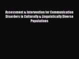 Read Assessment & Intervention for Communication Disorders in Culturally & Linguistically Diverse