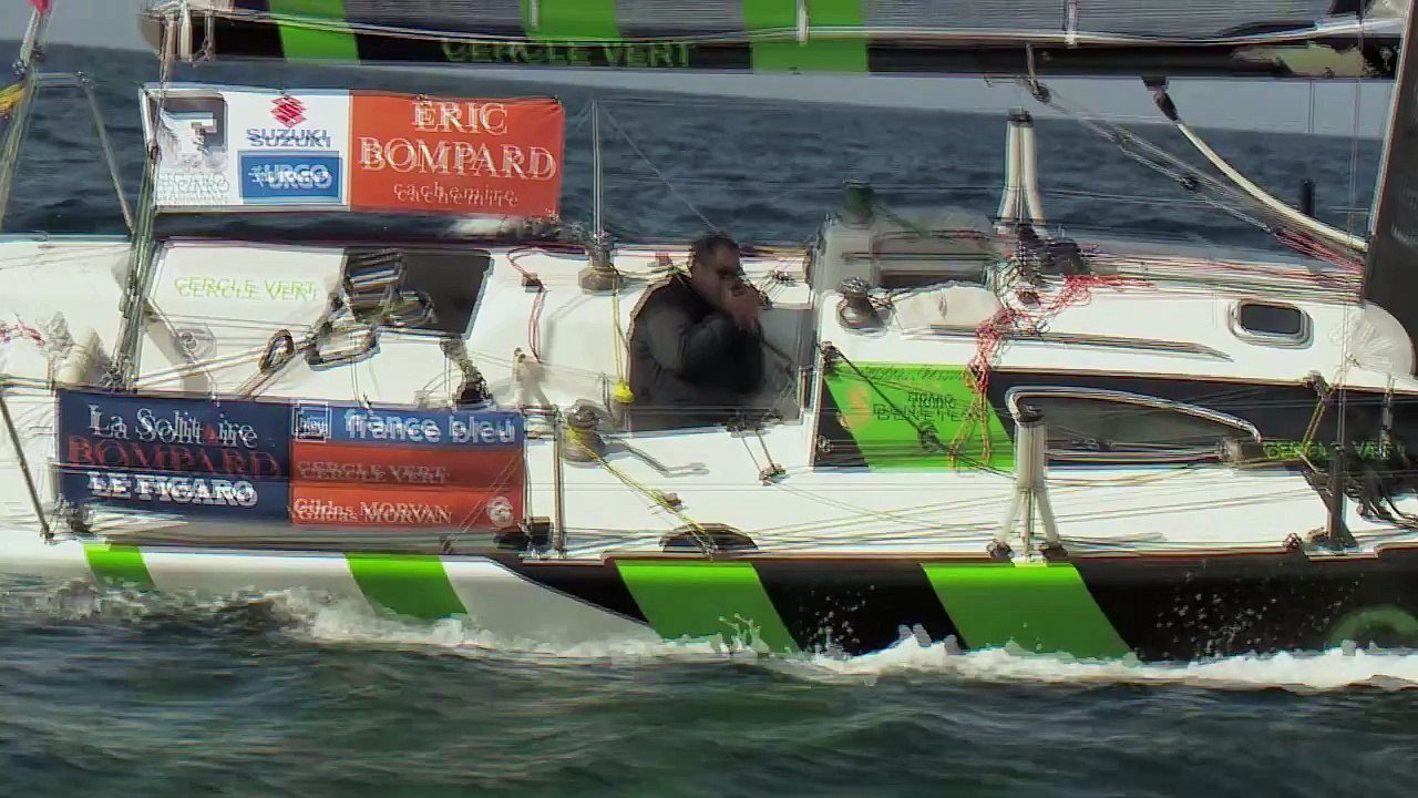 Solitaire Bompard Le Figaro - En tête de course avec Gildas MORVAN ( Cercle Vert )