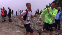 Arrivée de Patrick Dortu au marathon du Mont-Blanc