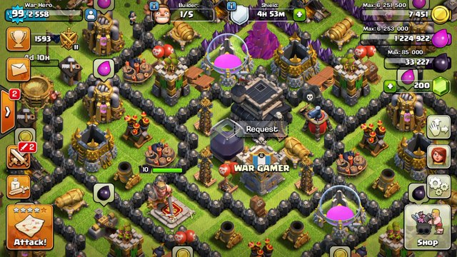 Clash Of Clans - War Attack - Against CUTE BOYS Clan - Dragon & Lightning spell Attack 26-06-2016