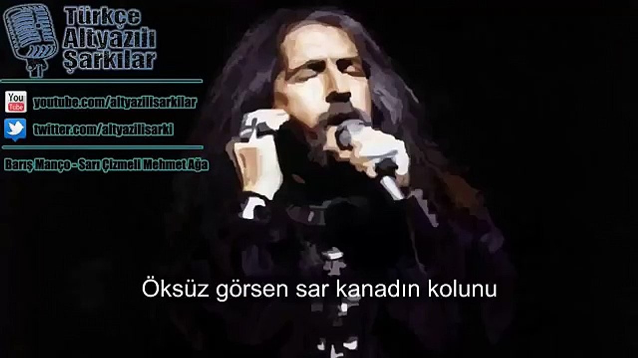 Barış Manço Sarı Çizmeli Mehmet Ağa Yaz Dostum Sözleriyle(Lyrics) (KARAOKE)