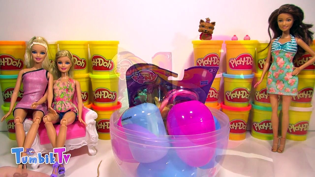 Oyun Hamuru ile Dev Barbie Sürpriz Yumurta - MLP, Barbie ve Karlar Ülkesi Oyuncakları