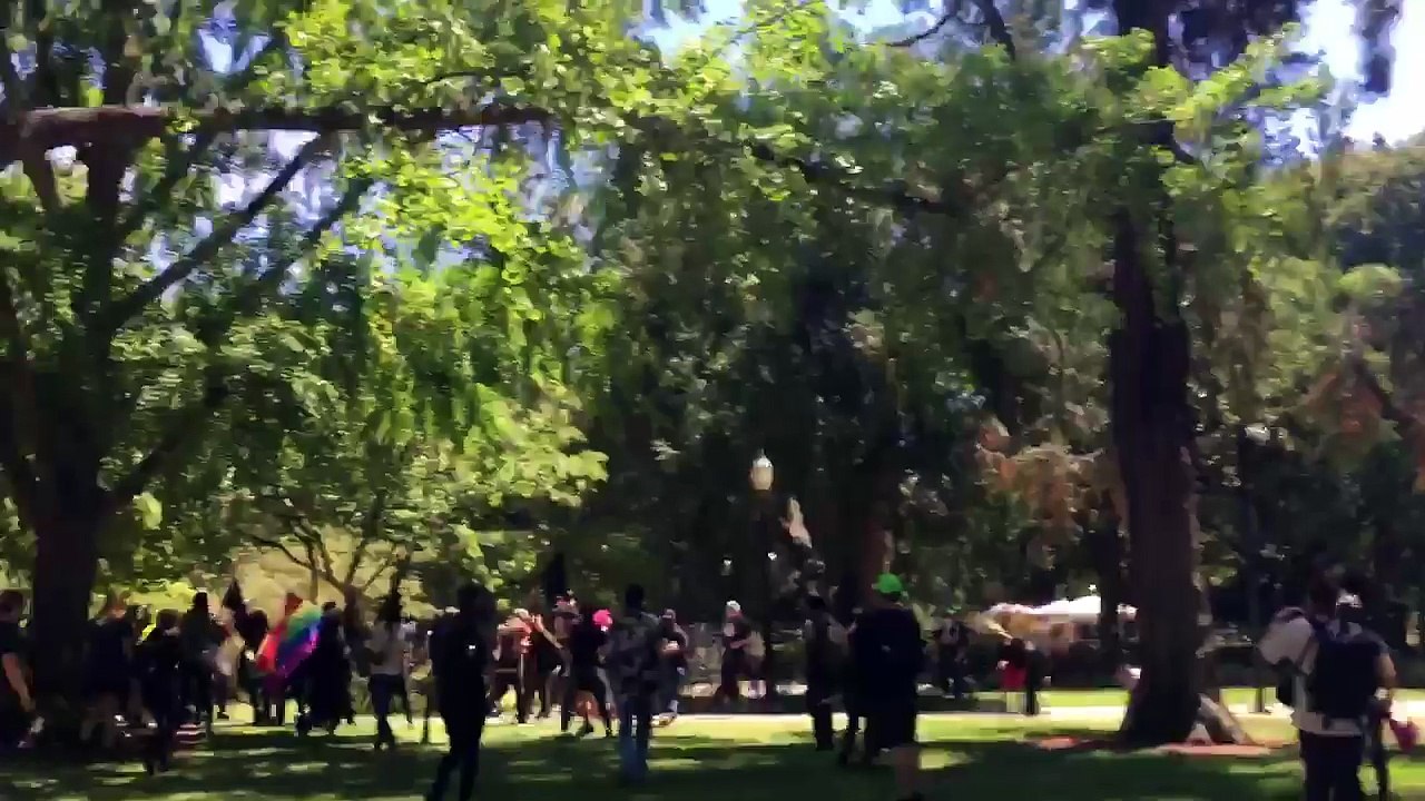 Violents échauffourées entre nazis et pacifistes à Sacramento en Californie