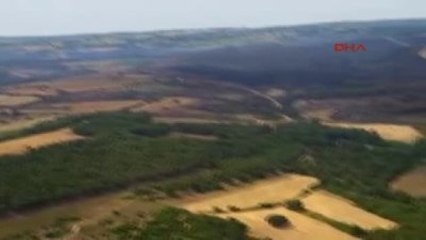 Keşan'daki Orman Yangınında Soğutma Çalışmaları Sürüyor