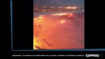 Singapour : Le moteur d’un avion prend feu et oblige l’appareil à atterrir en urgence ! (Vidéo)