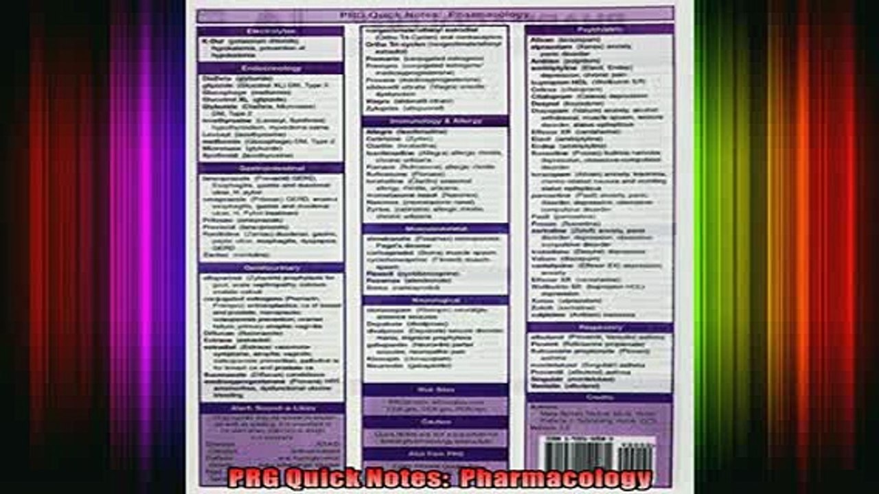 READ book  PRG Quick Notes  Pharmacology Full EBook