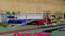 Polvoltim. Oscar Oliver salta 4,70 metros con 8 pasos, 28/09/2011.