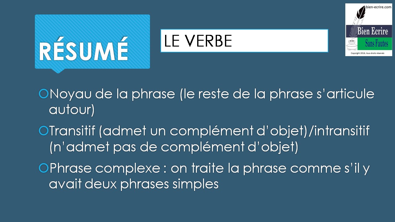 Repérer les classes grammaticales : le verbe