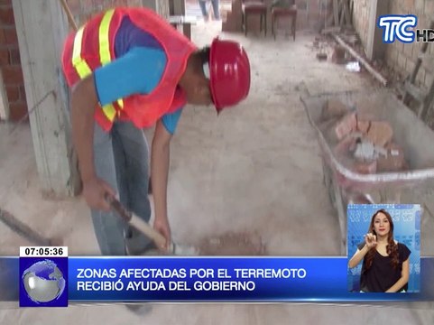 Zonas afectadas por el terremoto recibió ayuda del gobierno