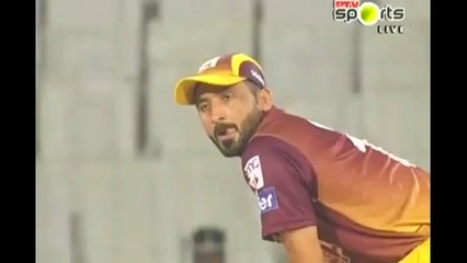 Best Switch Hit in Cricket by Junaid Khan - Great Six