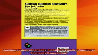 READ book  Auditing Business Continuity Global Best Practices Business Continuity Management Full EBook