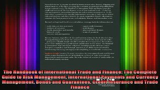 DOWNLOAD FREE Ebooks  The Handbook of International Trade and Finance The Complete Guide to Risk Management Full Free