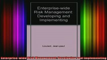READ book  Enterprisewide Risk Management Developing and Implementing Full Free