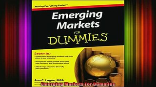 READ book  Emerging Markets For Dummies Full EBook