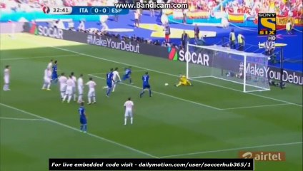 1-0 Giorgio Chiellini Goal - Italy 1-0 Spain - 27-06-2016
