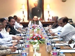 Sindh CM Syed Qaim Ali Shah presides over special cabinet meeting on Law & Order. (27-06-2016)