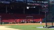 Mookie Betts - Boston Red Sox RF takes infielder grounders at Fenway Park, Tuesday, June 14