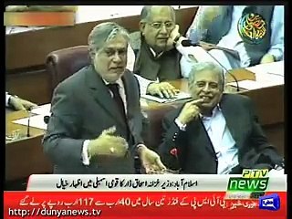 Ishaque Dar is wearing wrist watch, worth 50 Lac, Report by Shakir Solangi, Dunya News.