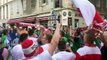 Northern Ireland and Poland fans sing 'Will Griggs On Fire' together. EURO 2016