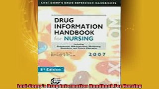 Free PDF Downlaod  LexiComps Drug Information Handbook For Nursing READ ONLINE