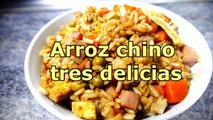 ARROZ FRITO CHINO TRES DELICIAS - recetas de cocina faciles rapidas y economicas de hacer