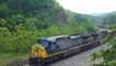 CSX U857 at Fairhope, PA 5/26/12 Herzog Ballast train!!!