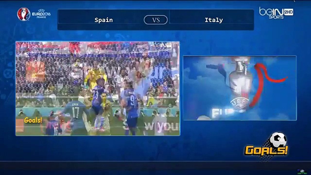 ‫ملخص مباراة اسبانيا وايطاليا 0-2 [2016_06_27]...