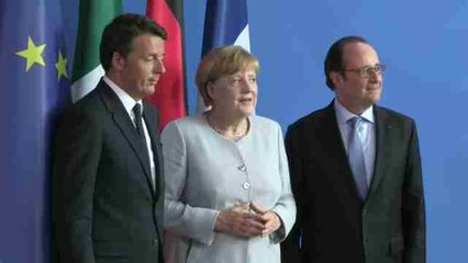 Renzi, Merkel y Hollande proponen una nueva UE tras el "brexit"