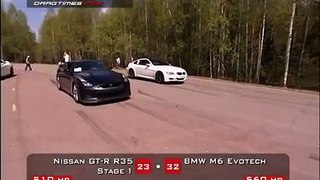 Nissan GT-R Stage 1vs BMW M6 Evotech
