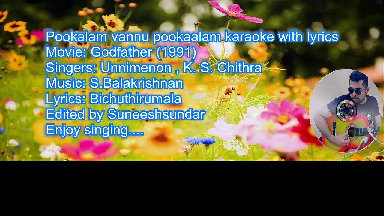 Pookalam vannu pookaalam karaoke with lyrics