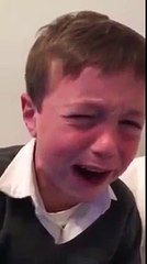 Niño llorando por la renuncia de Lionel Messi  Showmatch2016