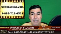 Baltimore Orioles vs. Toronto Blue Jays Pick Prediction MLB Baseball Odds Preview 6-11-2016