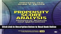 Read Propensity Score Analysis: Statistical Methods and Applications (Advanced Quantitative