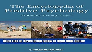 Read The Encyclopedia of Positive Psychology  Ebook Free