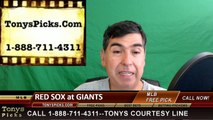 Boston Red Sox vs. San Francisco Giants Pick Prediction MLB Baseball Odds Preview 6-8-2016