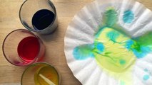 Colour Mixing Activity   coffee filters or kitchen roll