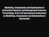 [PDF] Modelling Computation and Optimization in Information Systems and Management Sciences: