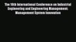 [PDF] The 19th International Conference on Industrial Engineering and Engineering Management: