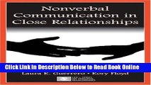 Read Nonverbal Communication in Close Relationships (LEA s Series on Personal Relationships)  PDF
