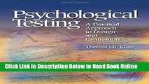 Read Psychological Testing: A Practical Approach to Design and Evaluation  Ebook Free
