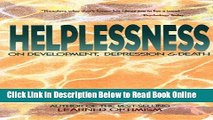 Read Helplessness: On Depression, Development, and Death (Series of Books in Psychology)  Ebook Free