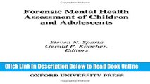 Read Forensic Mental Health Assessment of Children and Adolescents  Ebook Free